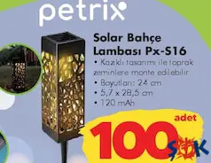 PETRİX SOLAR BAHÇE LAMBASI PX-S16 indirimli fiyat PETRİX SOLAR BAHÇE LAMBASI PX-S16 fiyat ve kampanya bilgisi